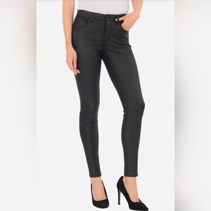 Donna Coated High Waist Ankle Skinny Jeans